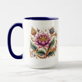 Thai Motif Flower Large Combo Mugg