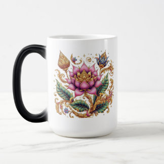 Thai Motif Flower Morphing Magisk Mugg