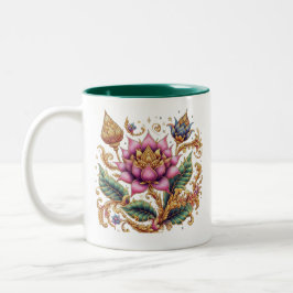 Thai Motif Flower Två-Tonad Mugg