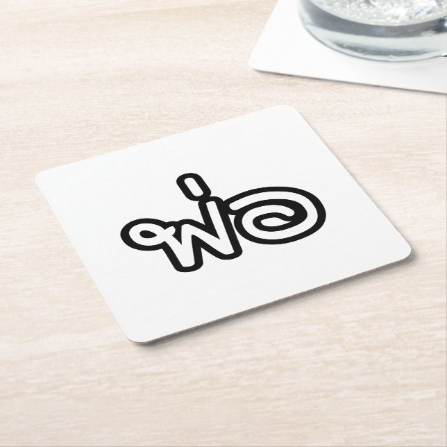 Thai Pappa - พ่อ / Phaw - Thai Språkskript Underlägg Papper Kvadrat (Vinklad)