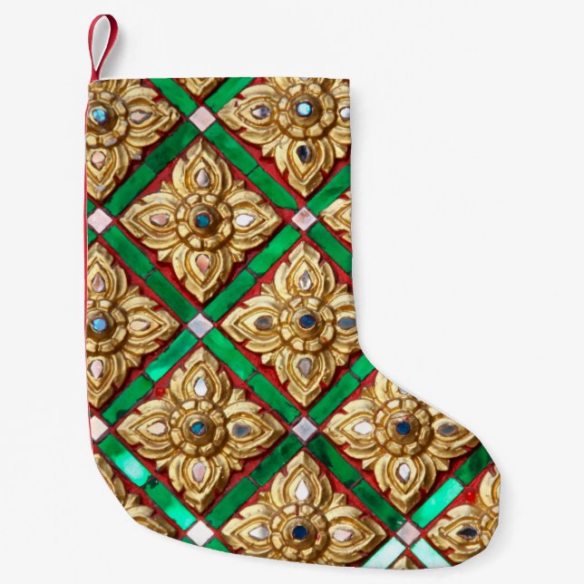 Thai pattern inside wall of Thai templethailand, a Liten Julstrumpa (Framsidan)