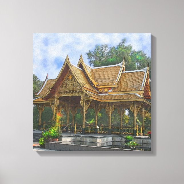 Thai Pavilion Art - Square Art Canvastryck (Framsida)
