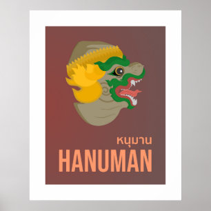 Thai Ramakien Character, Hanuman Wall Art Poster