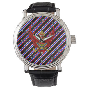 Thai rand flagga armbandsur