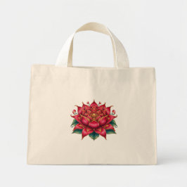Thai Red Flower, Thai Art, Thai Design, Thai Stil Mini Tygkasse