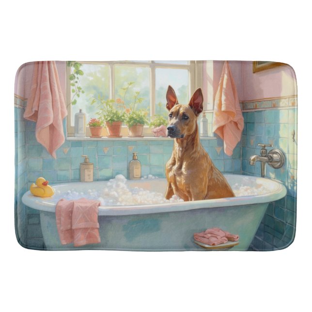 Thai Ridgeback Badtid Modern Badrumsdekor Badrumsmatta (Framsidan)