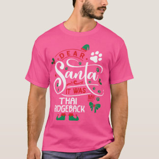 Thai Ridgeback Hund jul, Hund aveln-pojke lustigt T Shirt