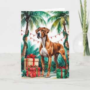 Thai Ridgeback-Hund julhälsningskort Kort