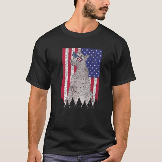 Thai Ridgeback Patriotic Hund USA Pride American F T Shirt (Framsida)