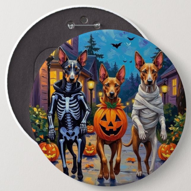 Thai Ridgeback Trick-or-Treating Halloween Costume Knapp (Framsida & baksida)