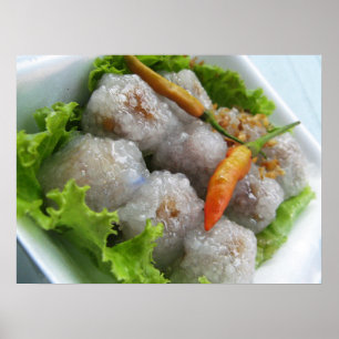 Thai Sago med Chili.. Thailand Street Food Poster