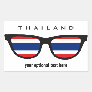 Thai Shades anpassningsbar-klistermärken Rektangulärt Klistermärke