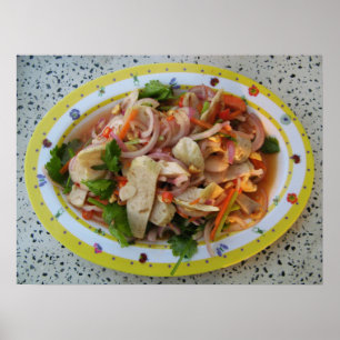 Thai Spicy Sause Salad ... Asian Street Food Poster