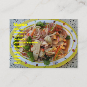 Thai Spicy Sause Salad ... Asian Street Food Visitkort