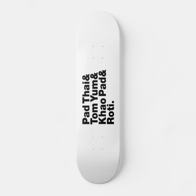 Thai Street Food Mini Skateboard Bräda 18,5 Cm (Framsida)