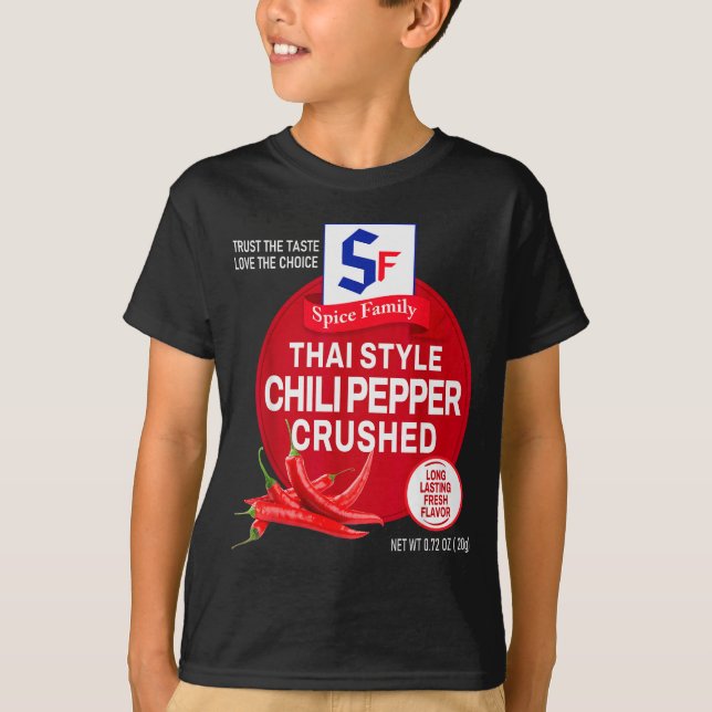 Thai Style Chili Pepper Crushed Halloween Sce Cost T Shirt (Framsida)