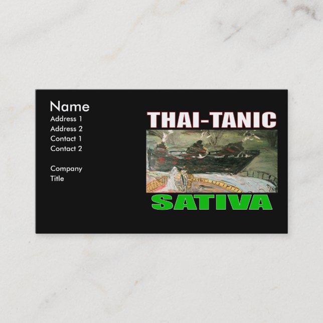 THAI TANIC SATIVA VISITKORT (Framsida)