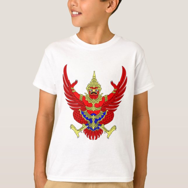 THAI THAILAND JACKAR ARM EMBLEM FLAGGA TEE SHIRT (Framsida)