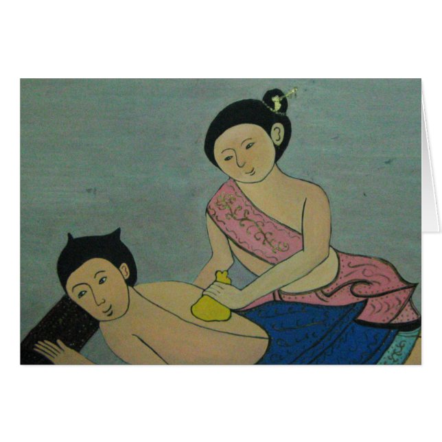 Thai Traditional Massage Card Hälsningskort (Framsidan Horizontal)