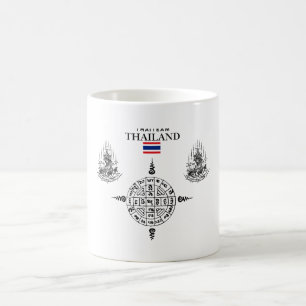 Thai Yantra för Fortune Enhancement Kaffemugg