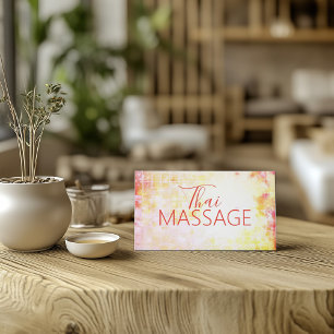 Thai Yoga Massage Body Slappna av Tropical Färg Visitkort