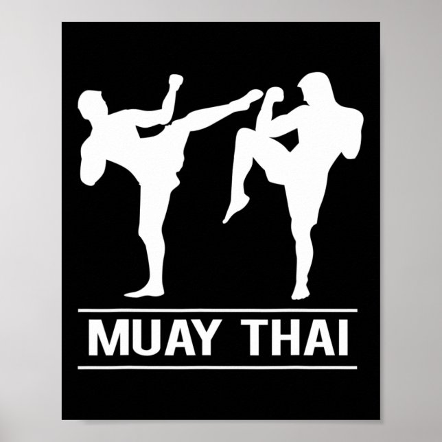 Thaiboxning Kickboxning Mma Fighters Muay Thai  Poster (Framsidan)