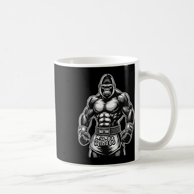 Thaiboxning och kickboxning - Muay Thai Gorilla Kaffemugg (Höger)