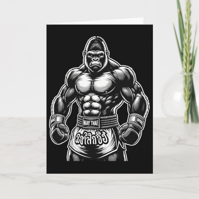 Thaiboxning och kickboxning - Muay Thai Gorilla  Kort (Framsida)