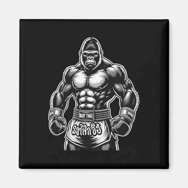Thaiboxning och kickboxning - Muay Thai Gorilla  Magnet (Framsidan)