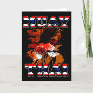 Thaiboxningskämpe present Thailand Muay Thai konst Kort
