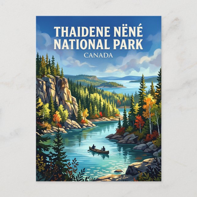 Thaidene Nëné nationalpark Kanada Vykort (Framsida)