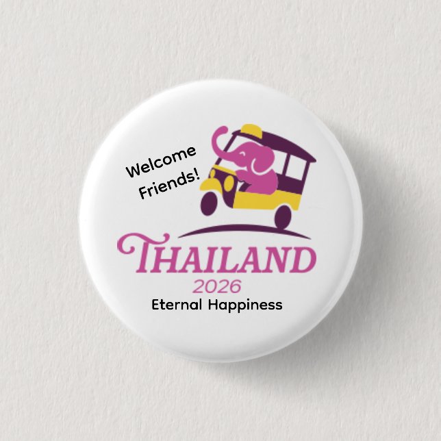 Thailand 2026 International Convention Pin Knapp (Framsida)