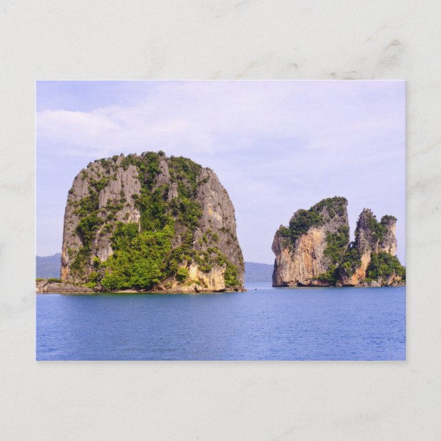 Thailand, Andaman Sea. Ao Phang Nga-öarna 2 Vykort (Framsida)