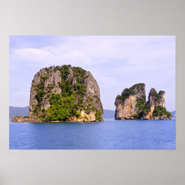 Thailand, Andaman Sea. Ao Phang Nga-öarna i 2 Poster (Framsidan)