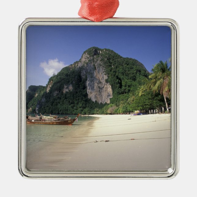 Thailand, Andaman Sea, Ko Phi Phi Island, Beach Julgransprydnad Metall (Framsidan)