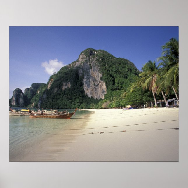 Thailand, Andaman Sea, Ko Phi Phi Island, Beach Poster (Framsidan)