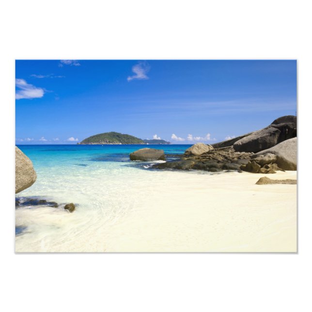 Thailand, Andamanhavet. Ko Miang-ön Similan Fototryck (Framsidan)