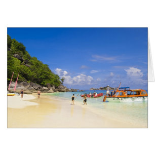 Thailand, Andamanska havet. Passagerare på land vi Hälsningskort