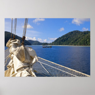 Thailand, Andamanska sjön. Star Fyer klipperskepp Poster