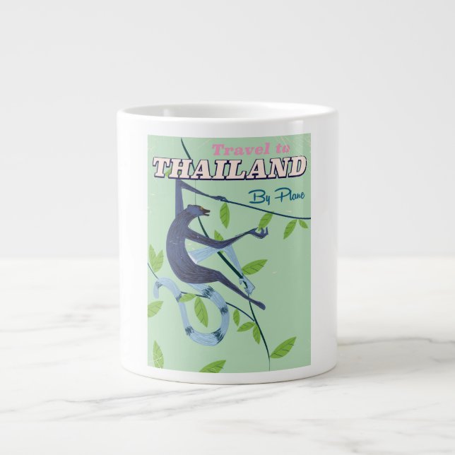 Thailand apa gammal reseaffisch jumbo mugg (Framsidan)