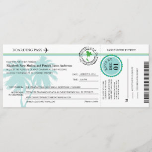 Thailand att stiga ombord passerar bröllopinbjudan inbjudningar