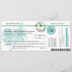 Thailand att stiga ombord passerar bröllopinbjudan inbjudningar