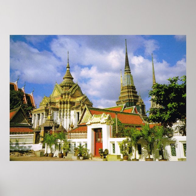 Thailand, Bangkoj Wat Phra Chetuphon Poster (Framsidan)