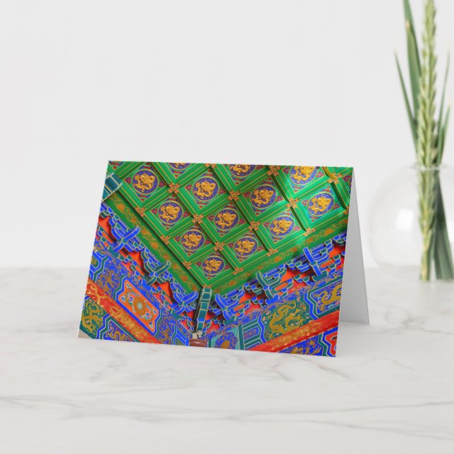 Thailand, Bangkok| Dragon Tempel Kort (Framsida)