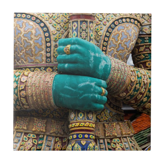 Thailand, Bangkok, Grand Palace Kakelplatta (Framsidan)