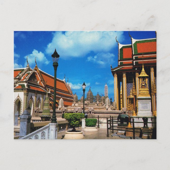 Thailand, Bangkok  Inuti Wat Phra Keo Vykort (Framsida)