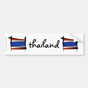 Thailand borstar flagga bildekal