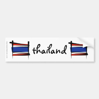Thailand borstar flagga bildekal
