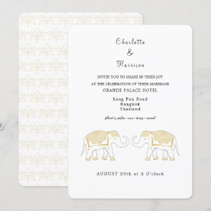 Thailand Bröllop-destination Inbjudningar