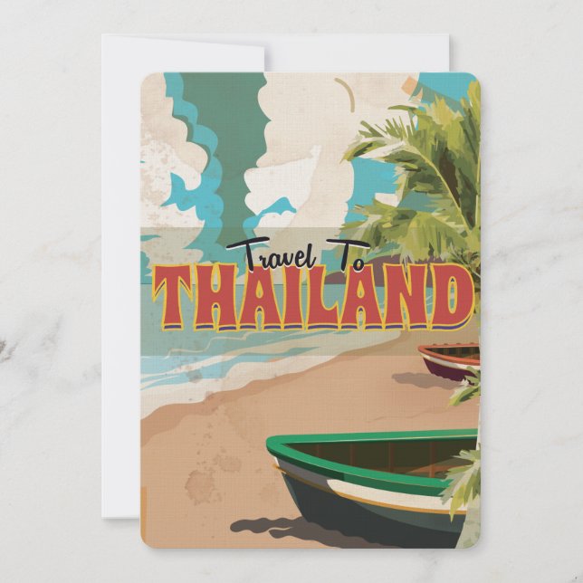 Thailand Bröllopsresa affisch Inbjudningar (Framsida)